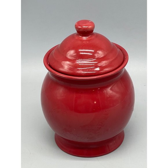 florasense Accents Florasense Candle Holder With Lid Been Red Glass 65 Used Wax On Side Used